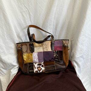 Limited Edition Coach Patchwork Shoulder Handbag. Comes With Dustbag.